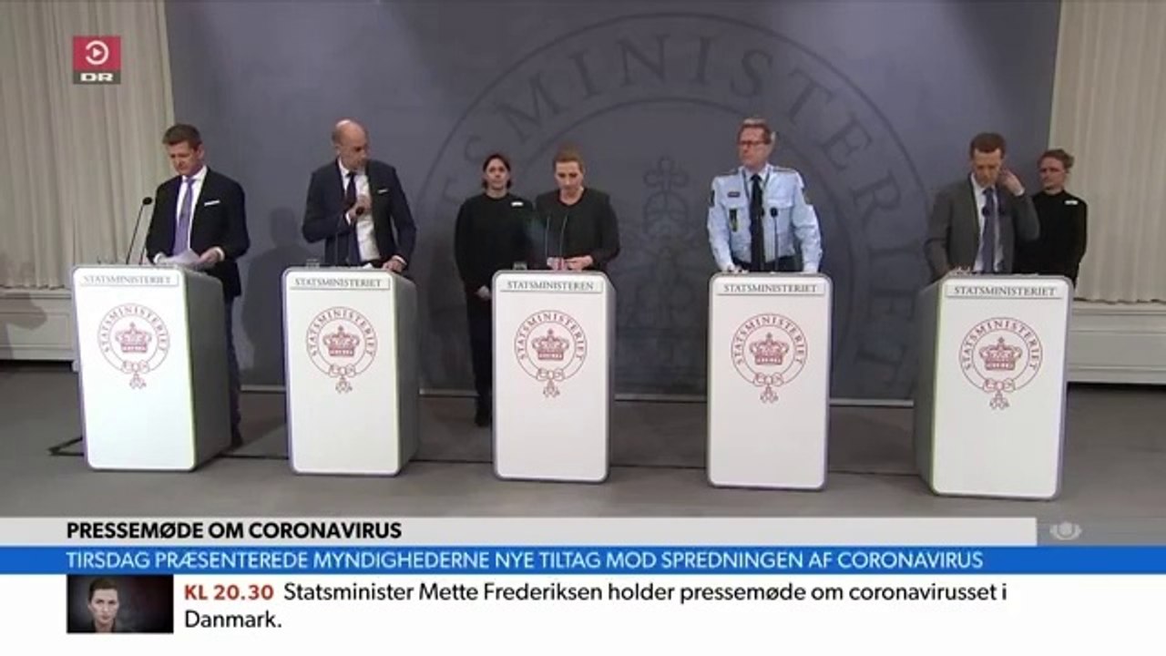 COVID-19 | Pressemøde om Coronavirus på Dansk - Statsminister Mette Frederiksen lukker Danmark ned og svare på spørgsmål om Danmark lukker ned - TV AVISEN EKSTRA | 11 Marts 2020 | DRTV
