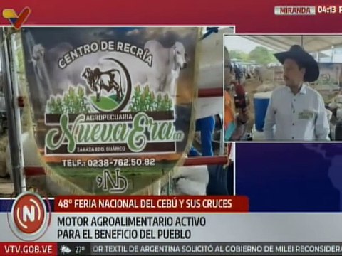 48º Feria del Cebú y sus Cruces expone los avances y logros del Motor Agroalimentario