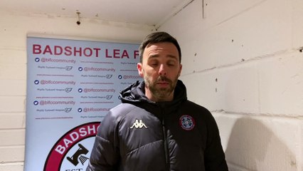 Badshot Lea manager Gavin Smith post-Hartley Wintney
