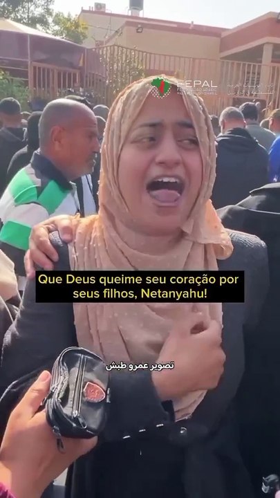 "Meus filhos morreram famintos! Não pense que você está vencendo, Netanyahu. Não temos medo de você. Seu fim está próximo"