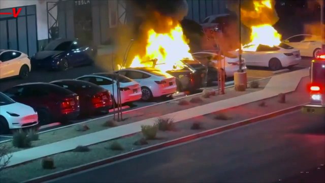 Multiple Tesla Vehicles Set on Fire With Molotov Cocktails in Las Vegas