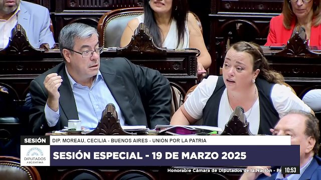El cruce entre Menem, Moreau y Martínez en la sesión de diputados
