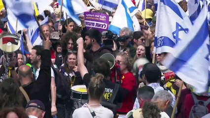 Miles de israelíes se manifiestan contra Netanyahu en Jerusalén