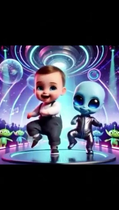 Cute kid and alien dance on dumme to gasitha song