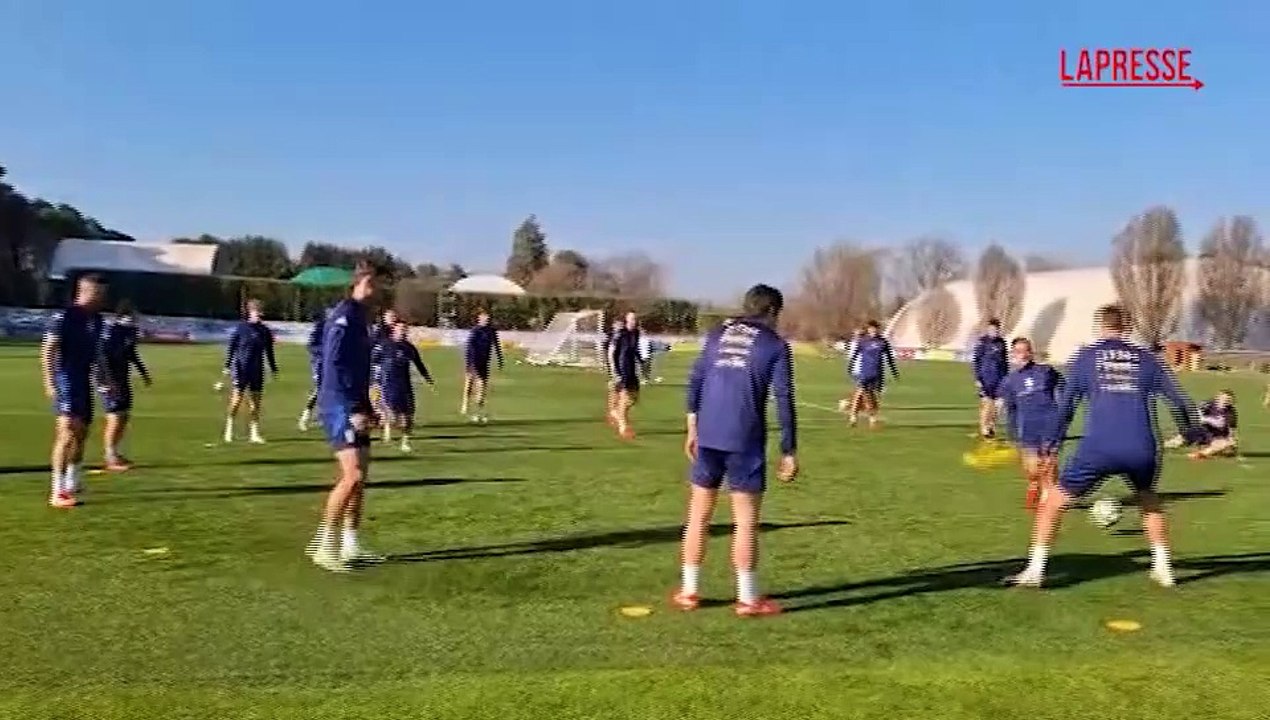 Nazionale, l'allenamento degli Azzurri alla vigilia del match di Nations League contro la Germania