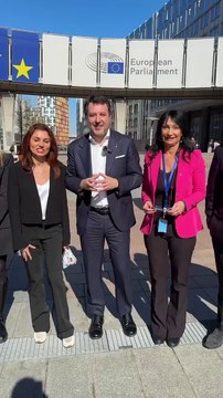 Salvini - A Bruxelles con il gruppo della Lega al Parlamento europeo (19.03.25)