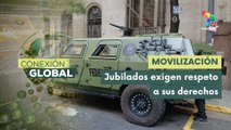 Jubilados argentinos rechazan la represión policial