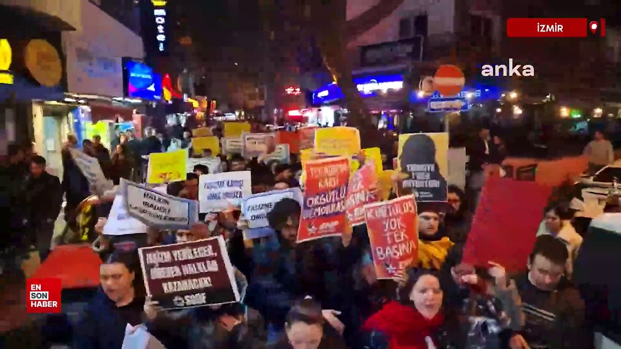 İzmir Ege Üniversitesi’nde İmamoğlu’na destek yürüyüşü