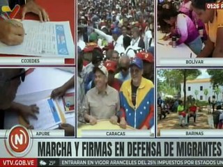 Cojedes I Ciudadanos marchan para mostrar su descontento con el trato a los migrantes secuestrados