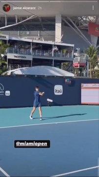 Jaime Alcaraz, hermano de Carlitos, demuestra su calidad en Miami