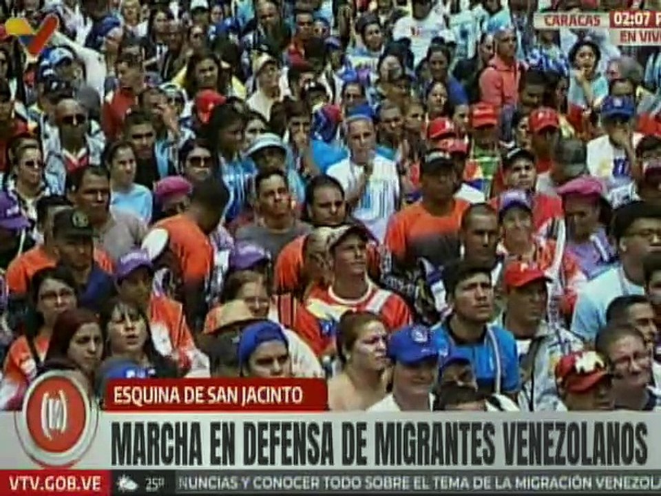 Caraqueños se manifiestan en rechazo a violaciones de los DD. HH. de migantes venezolanos