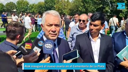 Alak inauguró ell nuevo osario en el Cementerio de La Plata