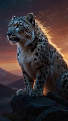 "The Legendary Bond: Snow Leopard & Phoenix | Fire Meets Ice 🔥❄️"