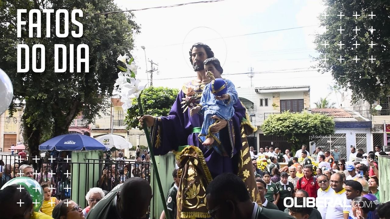 Procissão pelas ruas do bairro de Canudos, em Belém, marca homenagens a São José
