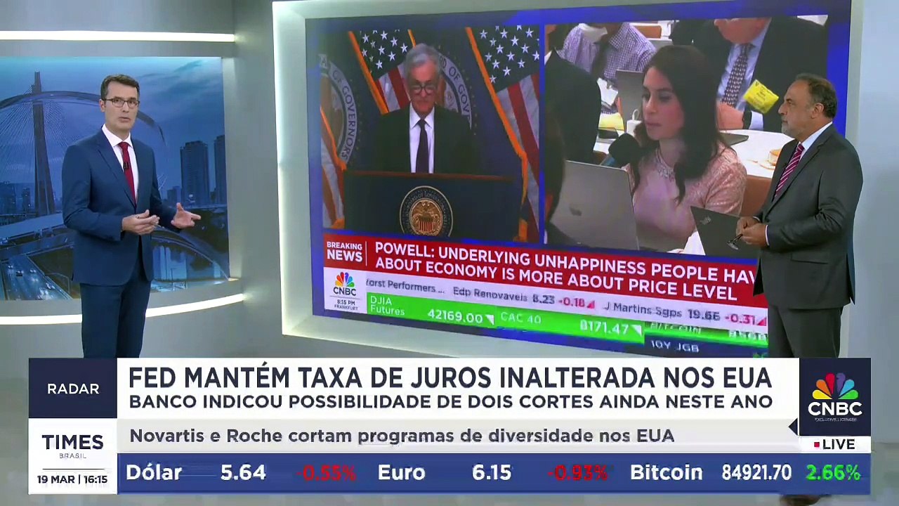 Como opera a bolsa dos EUA após decisão do Fed? Vinicius Torres Freire comenta dados