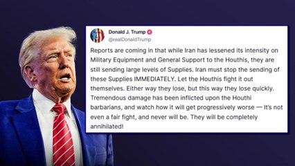 트럼프, 이란에 또 경고..."후티 지원 즉각 멈추라" / YTN