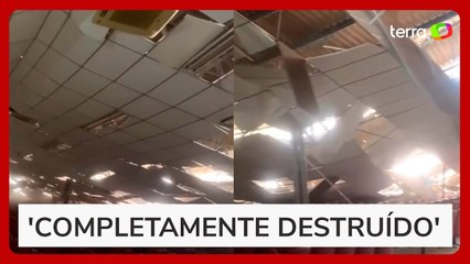 Teto de igreja evangélica desaba durante instalação de placas solares em Goiânia