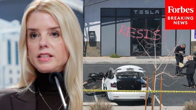 Karoline Leavitt Says AG Pam Bondi Will Investigate Acts Of Tesla Vandalism As 'Domestic Terrorism'