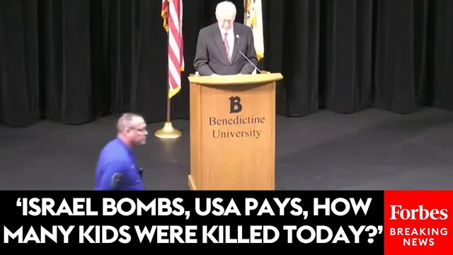 Bill Foster's Town Hall Grinds To A Halt After Pro-Palestinian Protestors Interrupt Him