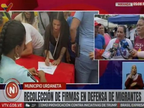 Mirandinos se suman a la recolección de firmas en defensa de los migrantes venezolanos