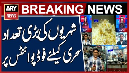 A Large Number of Citizens Headed to Various Food Points for Sehri