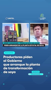 Productores piden al Gobierno que arranque la planta de transformación de soya