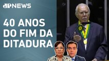 José Sarney: “Tornamos o Brasil um grande país democrático”; Dora Kramer e Vilela comentam