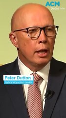 Anti-nuclear protester heckles Peter Dutton at Lowy Institute