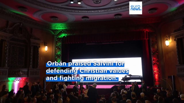 Hungarian PM Viktor Orbán awards Italy's Deputy PM with medal of honour