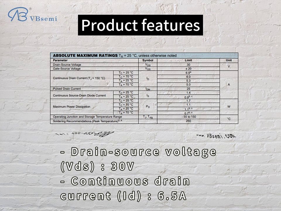 WNM3003-VB is a SOT23 package N-Channel field effect MOS tube
