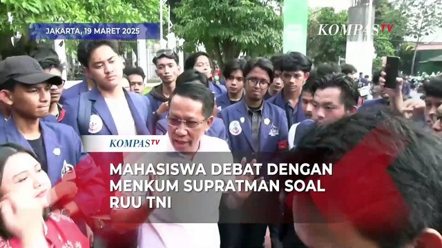 Momen Mahasiswa Debat dengan Menteri Hukum Supratman soal RUU TNI