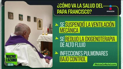 La salud del papa Francisco sigue mejorando, informó el Vaticano