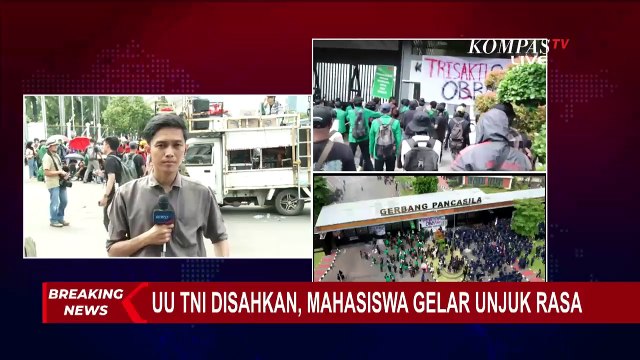 Mahasiswa Gelar Demo di Gedung DPR RI, Tolak Pengesahan RUU TNI