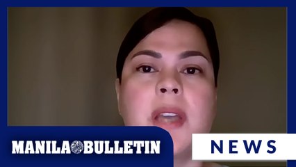 VP Sara delivers her statement during the Senate hearing on ex-president Duterte's arrest