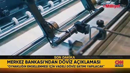 Merkez Bankası'ndan vadeli döviz satım işlemleriyle ilgili açıklama