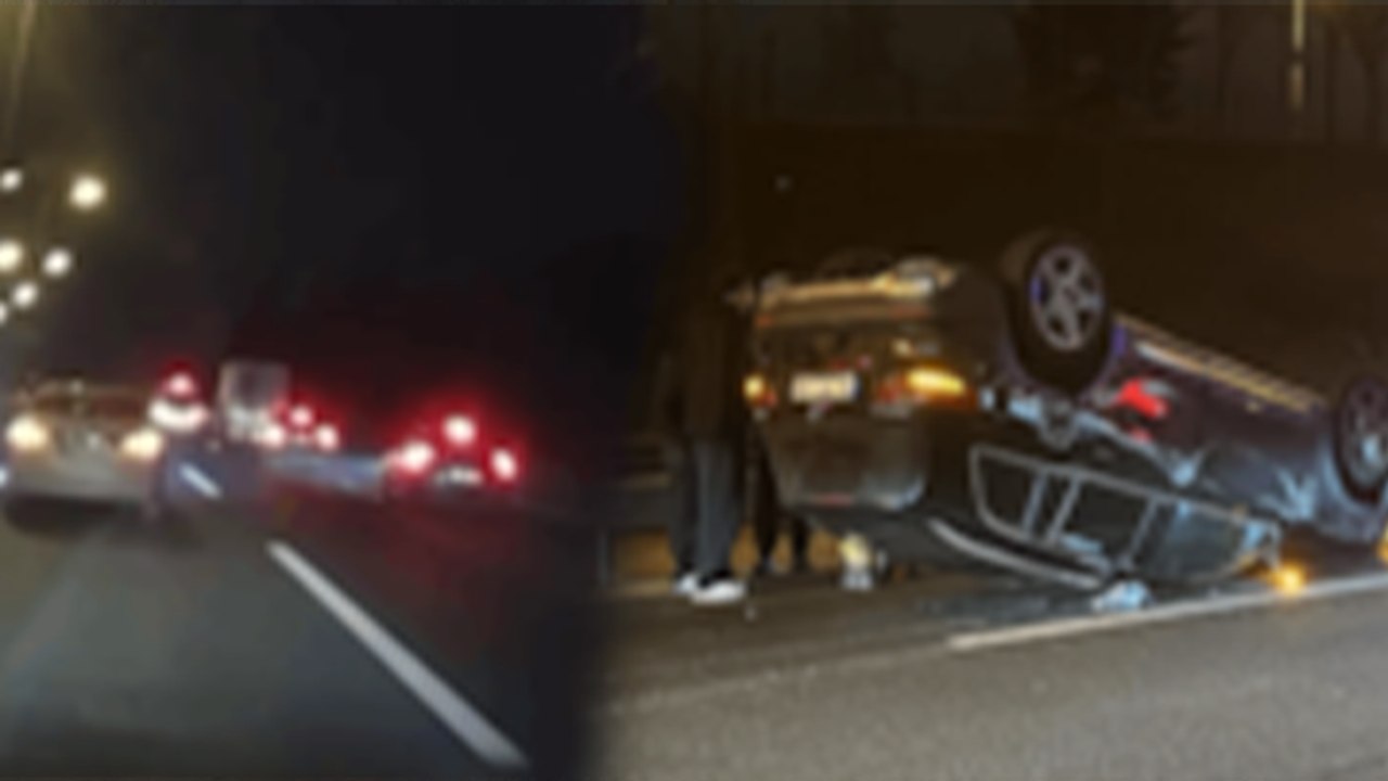 Makas atan sürücünün sebep olduğu trafik kazası kamerada