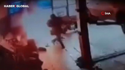 Sobaya benzin döktü, parlayan alevden son anda böyle kurtuldu