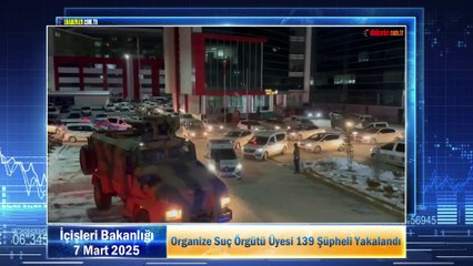 Organize Suç Örgütü Üyesi 139 Şüpheli Yakalandı
