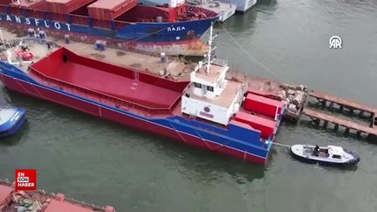 Deniz dibi taramada kullanılacak DÖKER-1 gemisi denizle buluştu