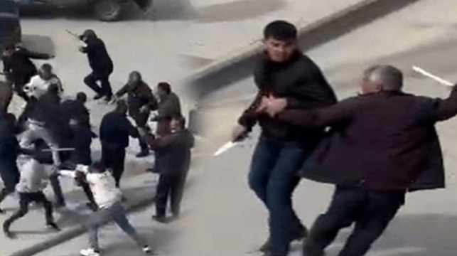 Konya'da bıçaklı, sopalı kavga kamerada; 4 yaralı