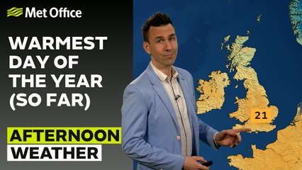 Met Office Afternoon Weather Forecast 20/03/25 – Warm and dry afternoon for many