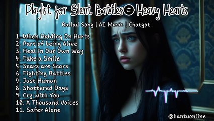 Playlist for Silent Battles, Heavy Hearts | Ballad Song | AI Music | Chatgpt | English Song