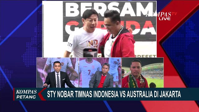 Shin Tae-Yong Nobar Laga Timnas Indonesia vs Australia di GBK