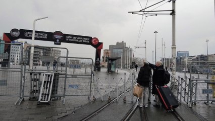 Taksim'de 'İmamoğlu' ablukası