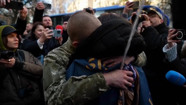 Emotional reunions in Ukraine as hundreds of prisoners of war return: ‘His birthday will be at home’