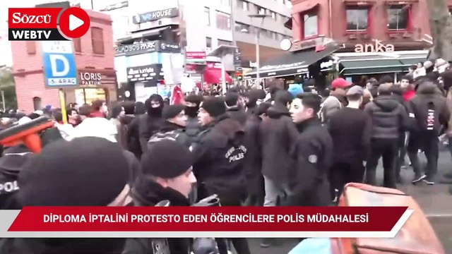 İmamoğlu'nun diplomasının iptal edilmesini protesto eden öğrencilere polis müdahalesi