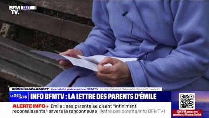 "J'étais contente et surprise": la réaction de Sadia, la randonneuse qui a retrouvé le crâne d'Émile, après avoir reçu une lettre des parents du petit garçon