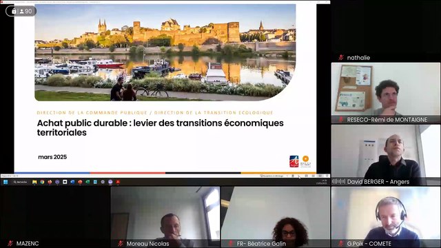 Webinaire Achat public durable, levier des transitions économiques territoriales (CGDD)