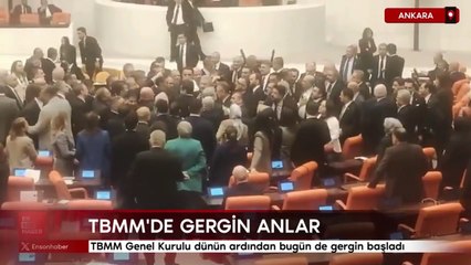 Meclis'te gergin anlar! CHP’li vekil AK Parti sırasına kolonya şişesi fırlattı