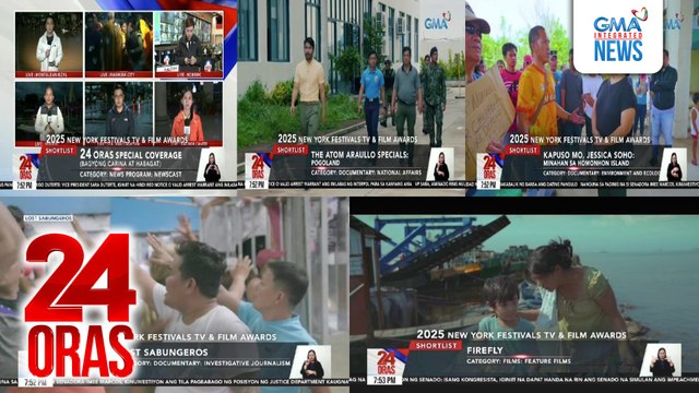 5 programa ng GMA Network, shortlisted sa 2025 New York Festivals TV and Film Awards | 24 Oras
